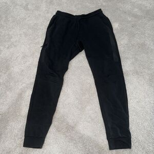 Peak Velocity Tech Fleece Jogger Mens M Black Athletic Tapered Leg Gym Stretch